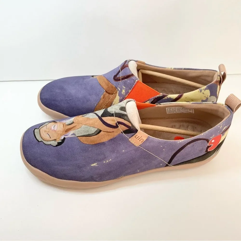 Size 9 NWT UIN Slip On Shoes Canvas Comfortable Lightweight The Singer - Picture 4 of 9